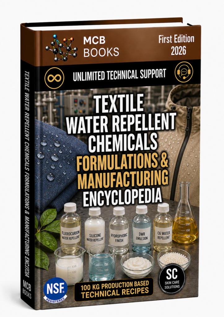 TEXTILE WATER REPELLENT CHEMICALS FORMULATIONS & MANUFACTURING ENCYCLOPEDIA